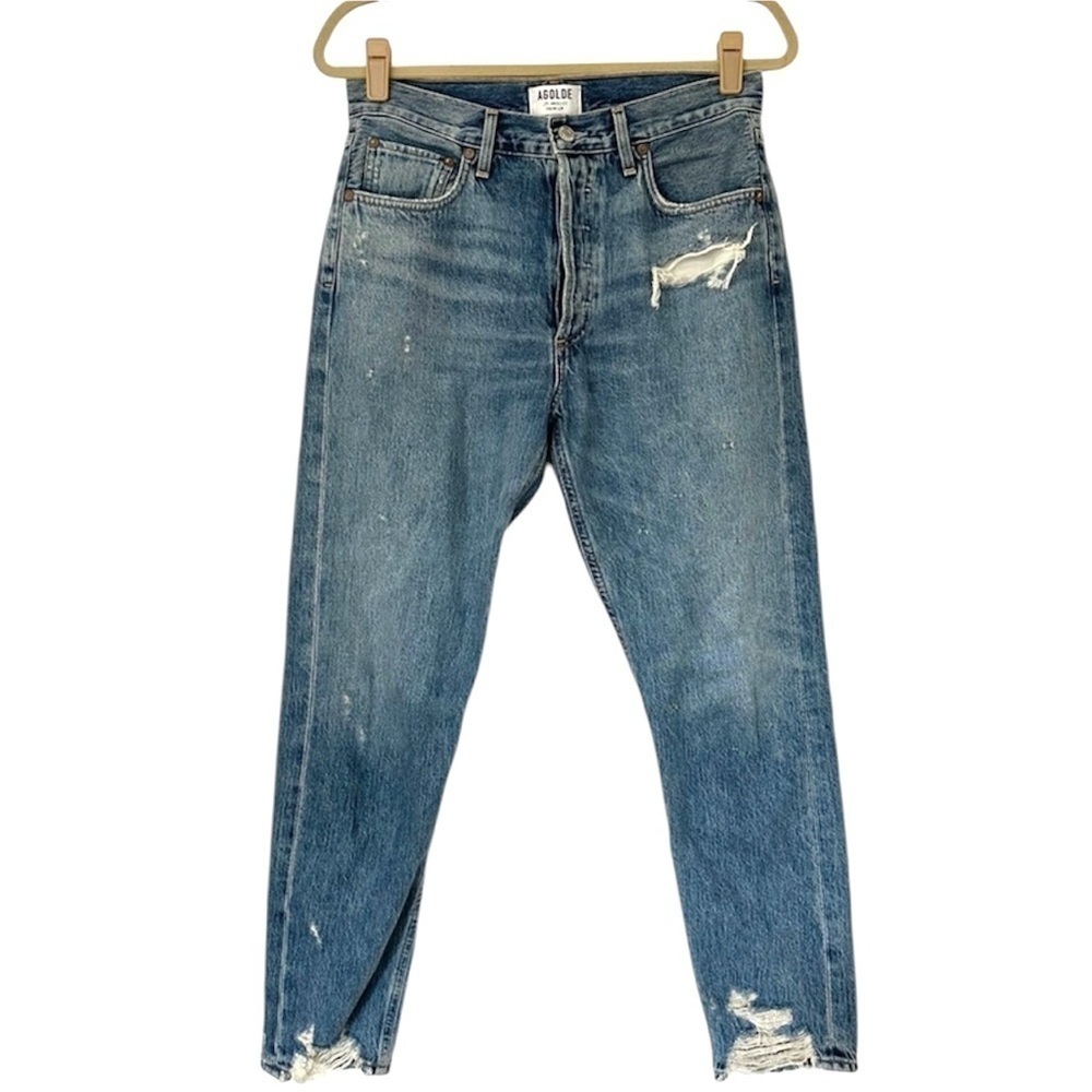 Agolde Women’s Jamie Jeans High Rise Straight Distressed Size 28